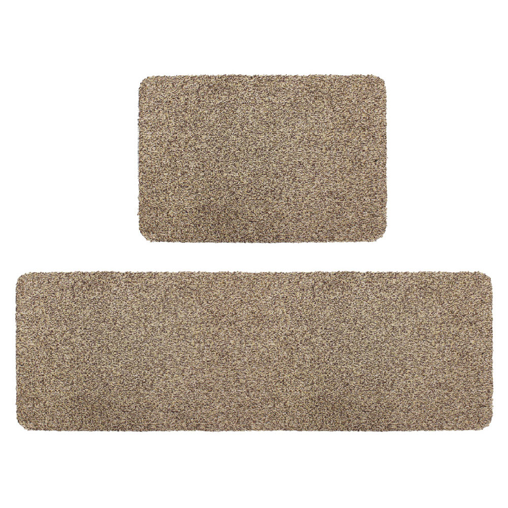 JVL Tanami Beige Barrier Doormat and Runner Set of 2 Image 1