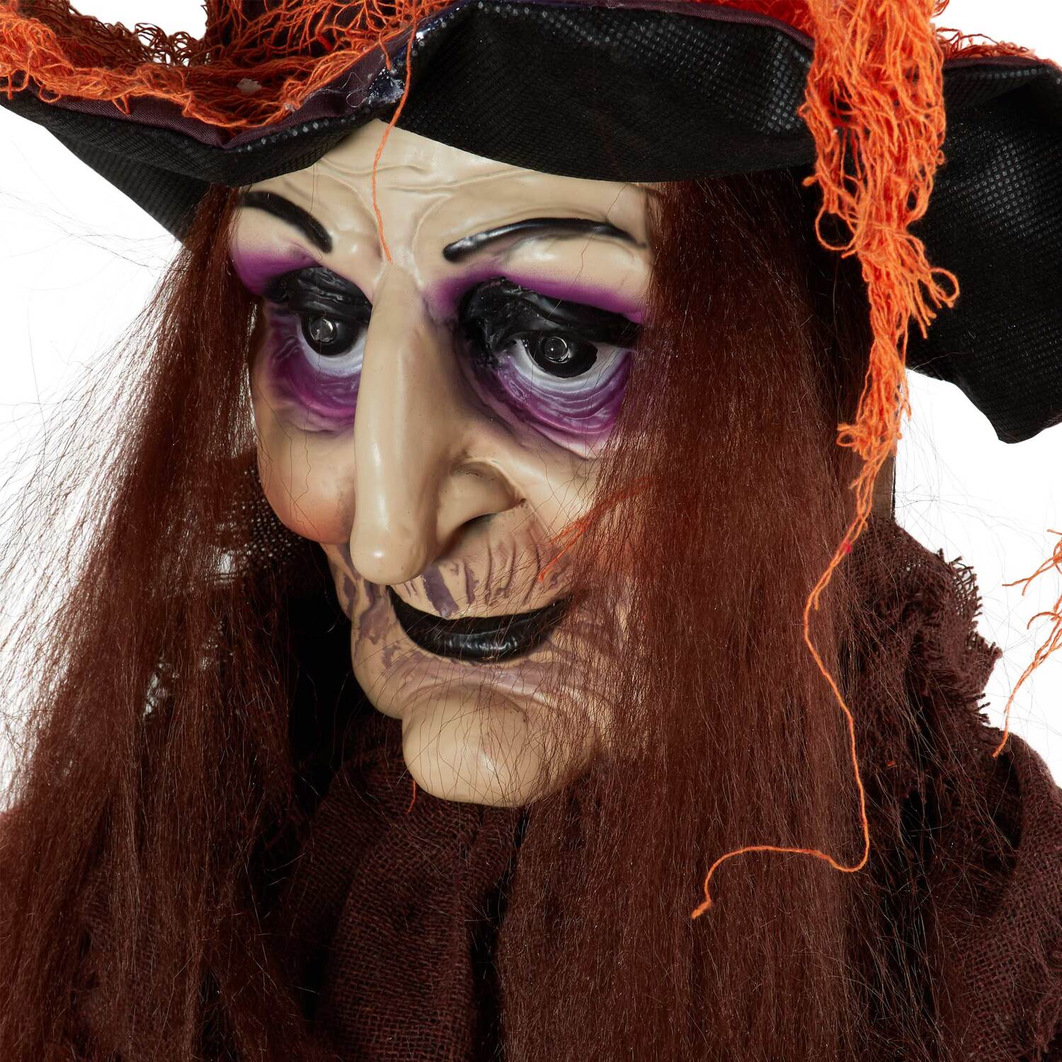 Animated Hanging Spooky Witch Decoration - Orange Image 3
