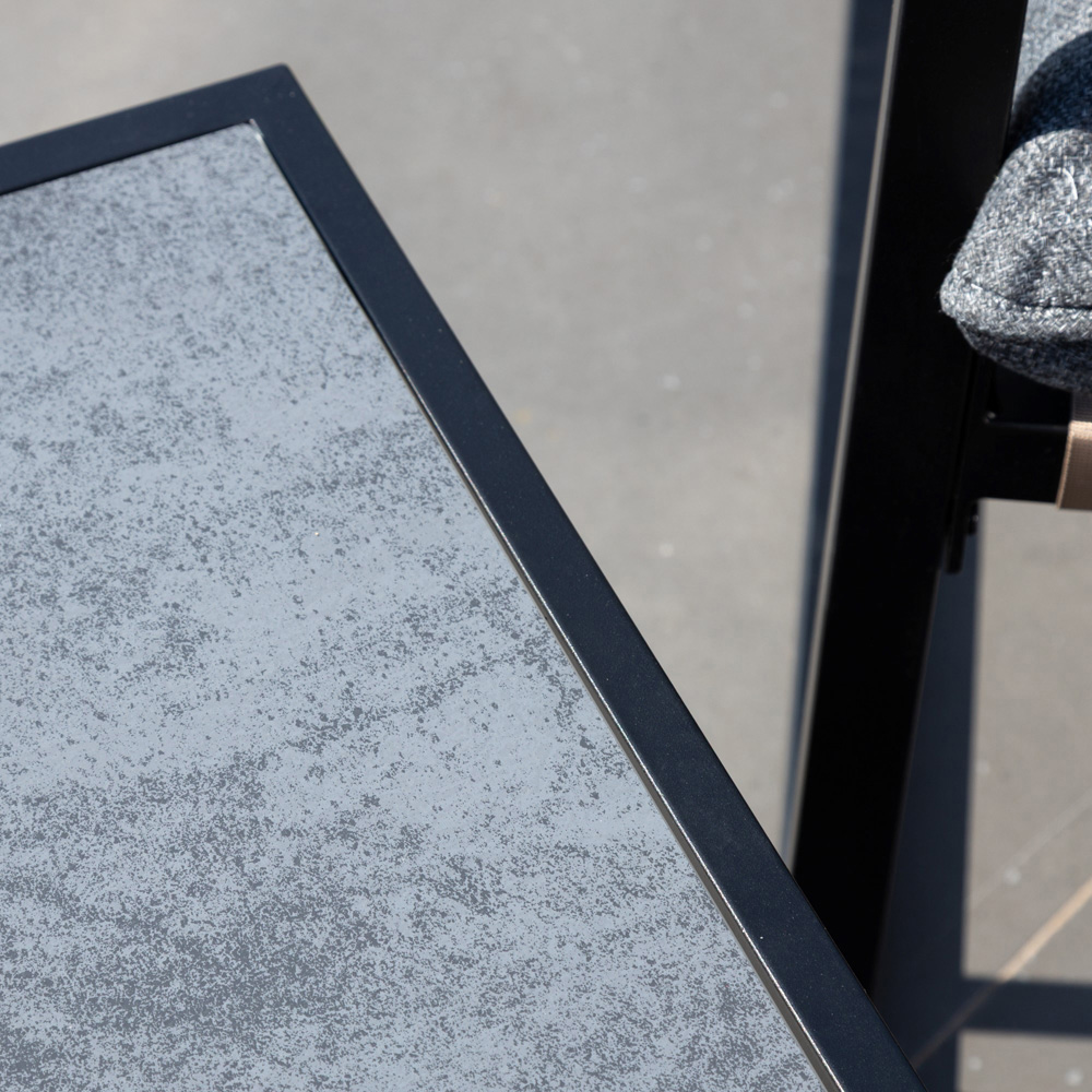 Artemis Home Bosque 2 Seater Black and Grey Garden Lounge Set with Cushion Image 4