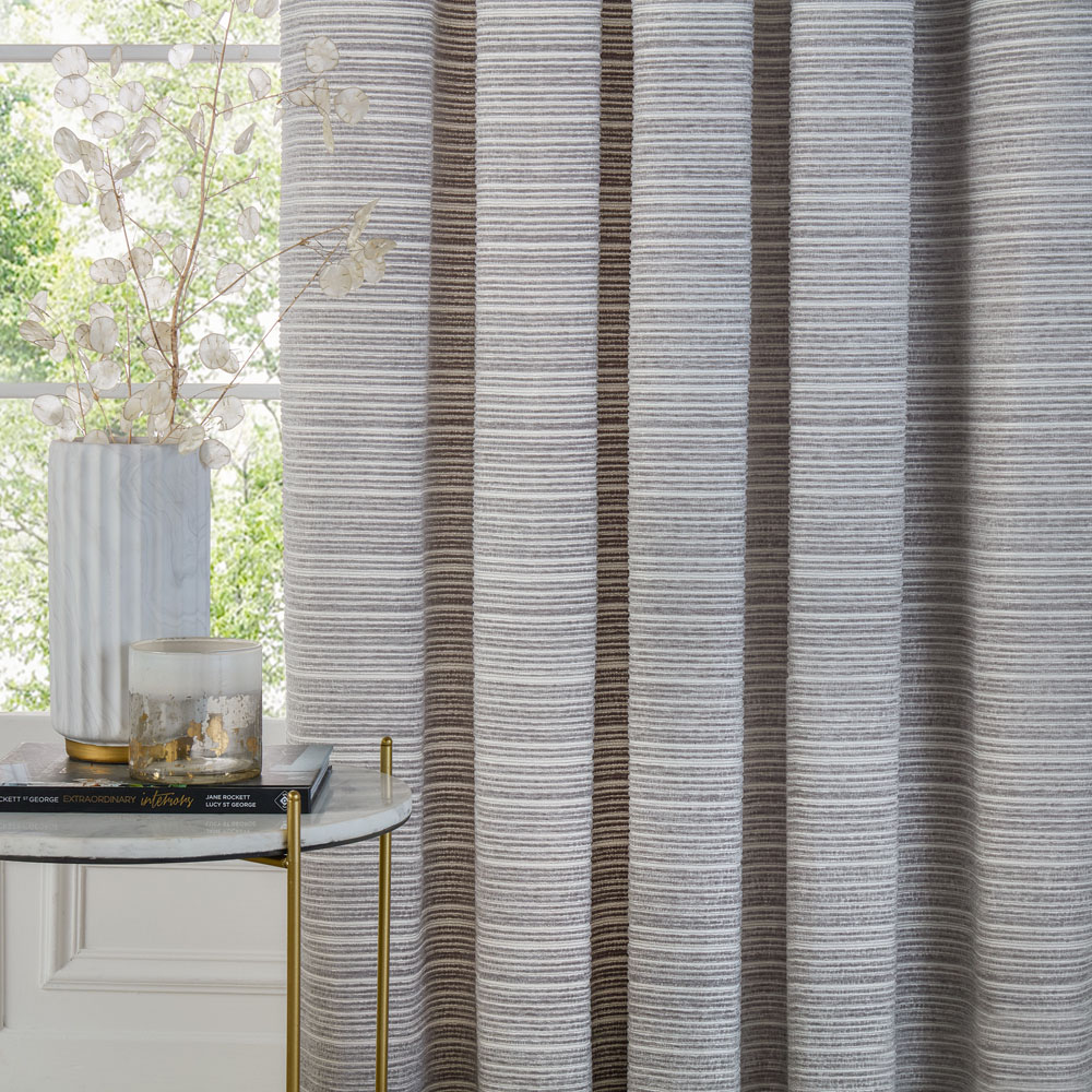 Paoletti Jupiter Silver Fully Lined Chenille Jacquard Eyelet Curtains 229 x 137cm Image 4