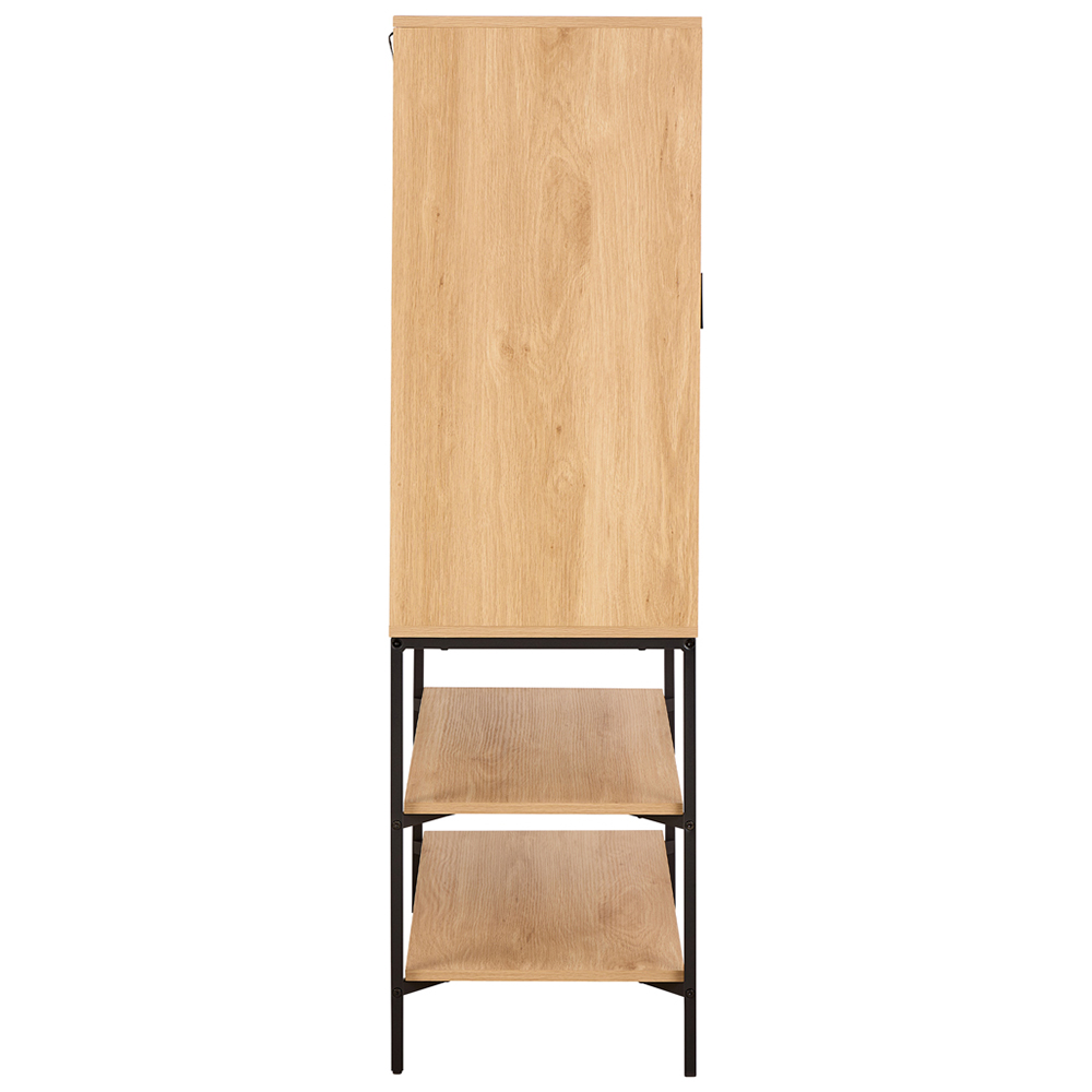Florence Jaipur 2 Door 2 Shelf Oak Cabinet Image 4