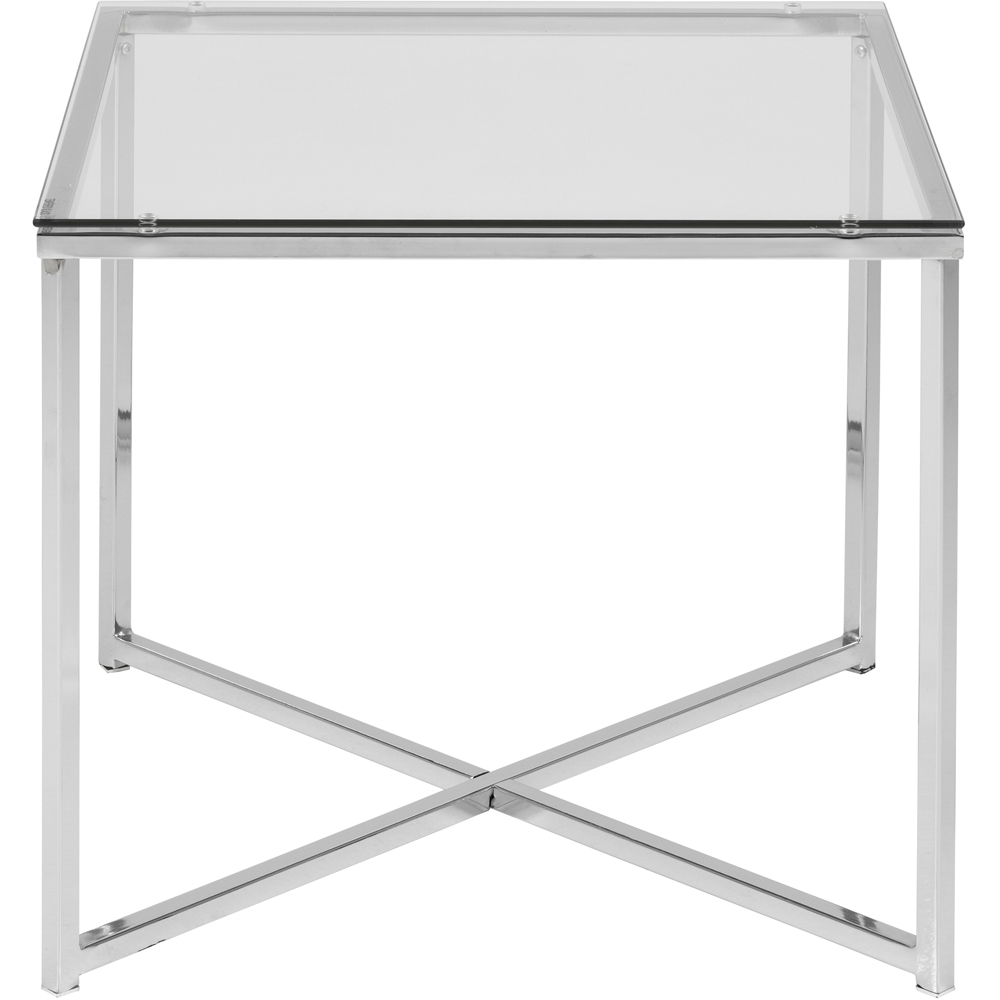 Florence Cross Square Top Metal Side Table Image 3