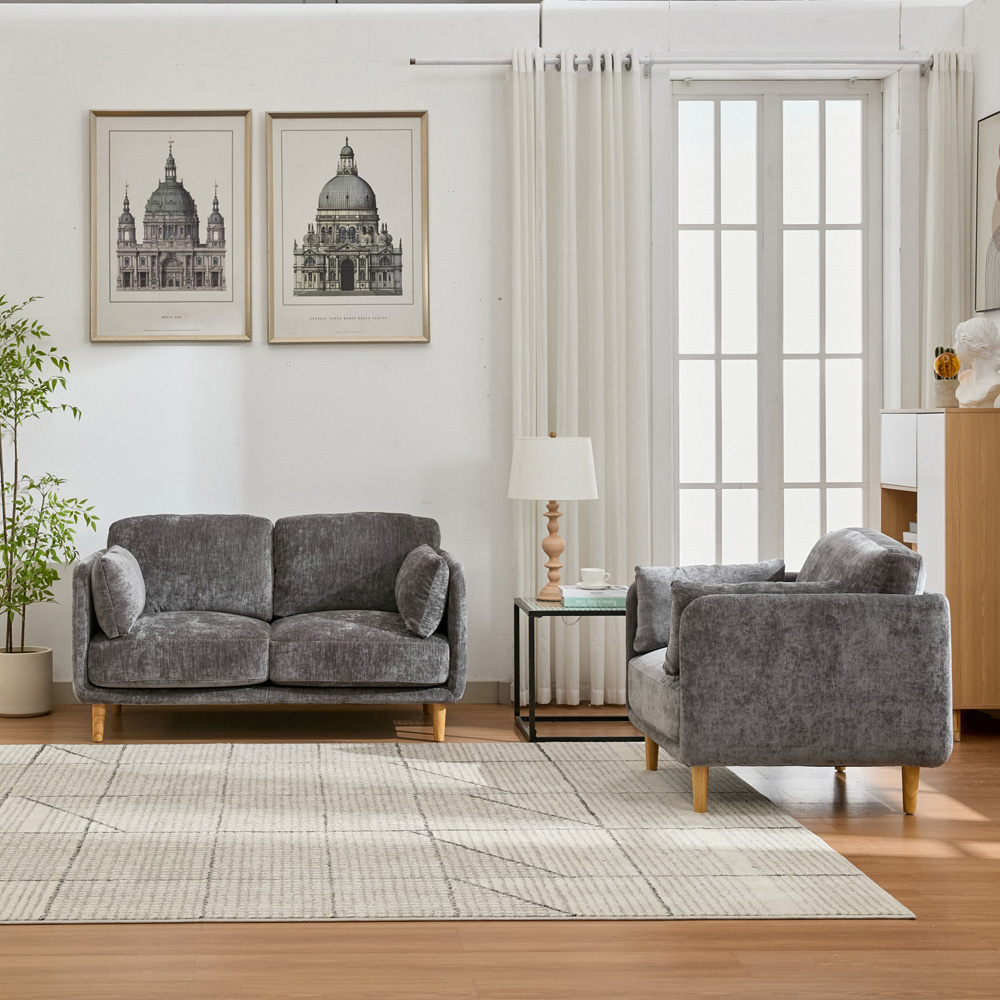 Furniture One 3 Seater Luxury Mid Century Sofa Set Image 8