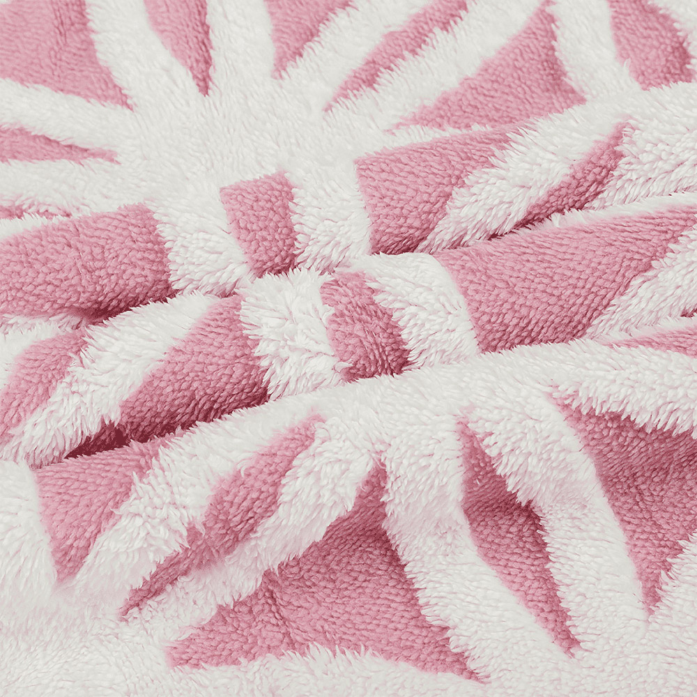 Velosso Coral Pink Orbit Sherpa Throw 150 x 200cm Image 3