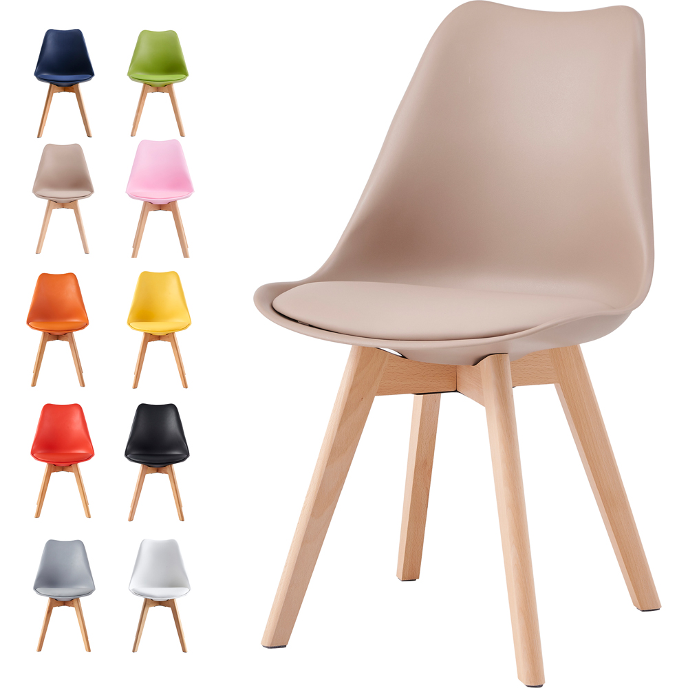 Eva Brown Padded Single Dining Chair Image 7