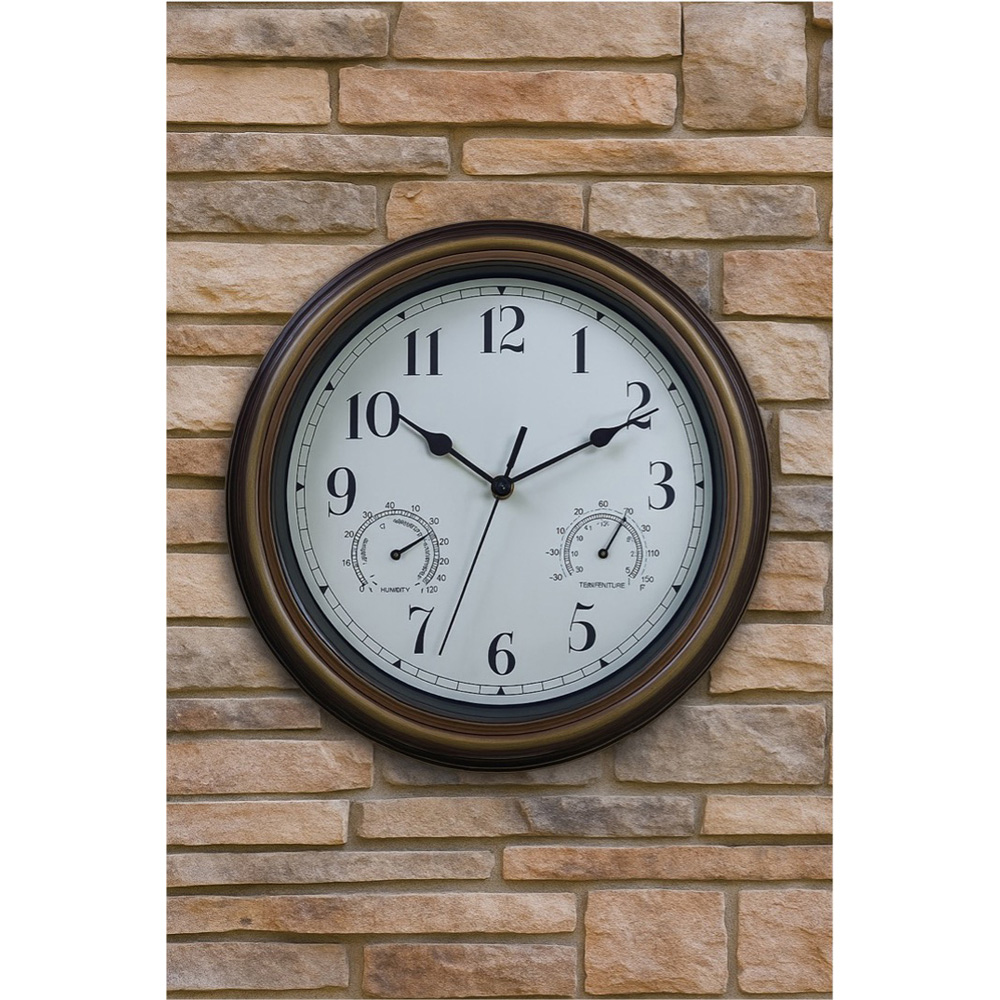 Avilo Radio Controlled Outdoor Clock with Hydrometer and Thermometer Image 8