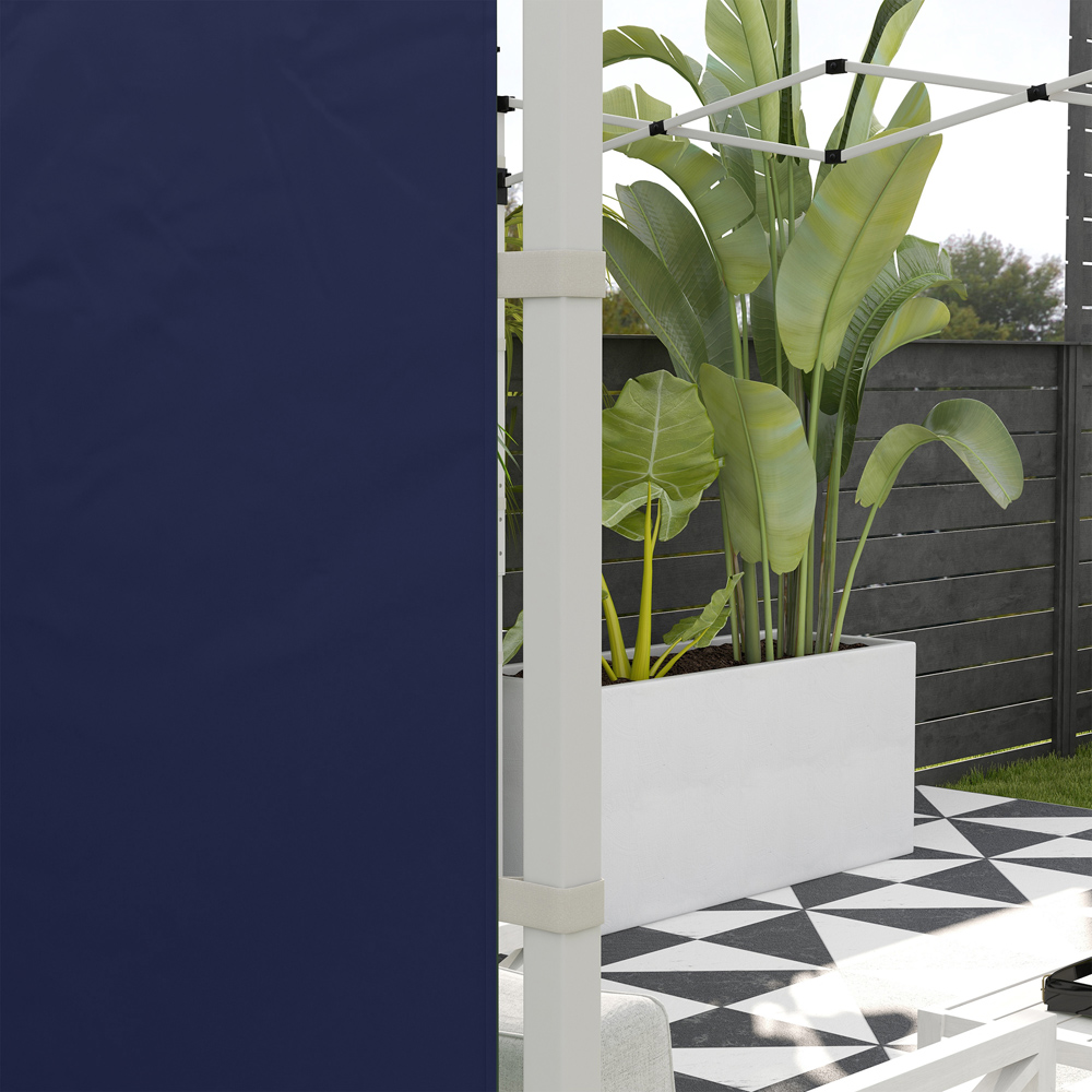 Outsunny Blue Pop Up Gazebo Side Panel Replacement 2 Pack Image 3