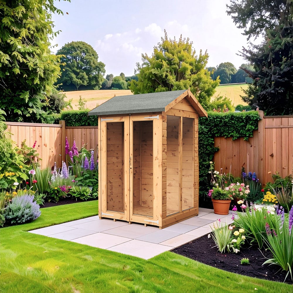 Empire Sheds 4 x 4ft Double Door Tongue and Groove Wooden Apex Garden Shed Image 2