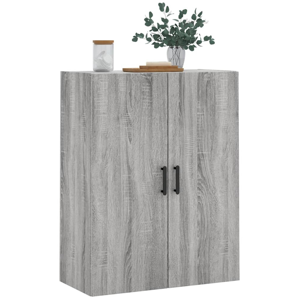 vidaXL 2 Door Grey Sonoma Wall Mounted Cabinet Image 3