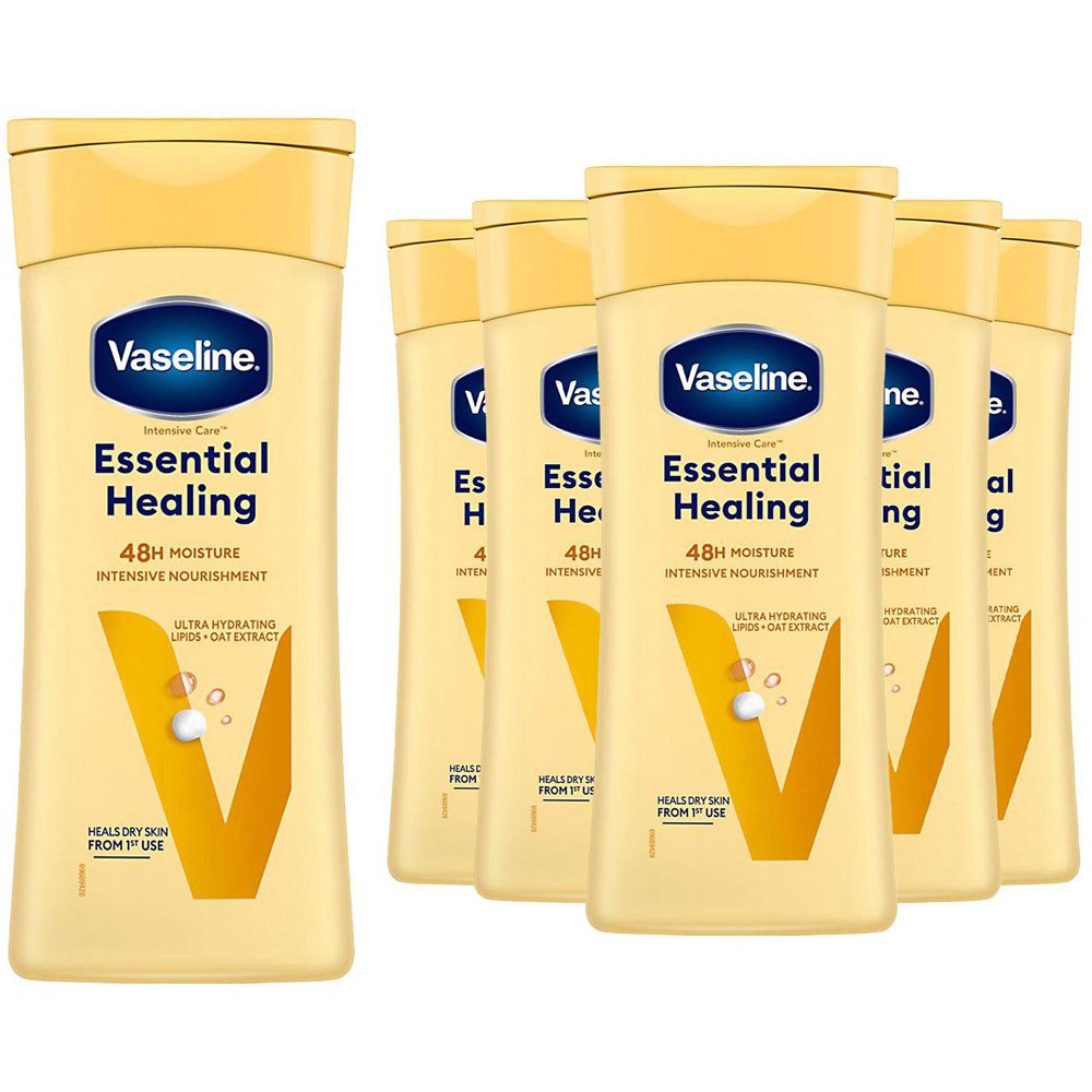Vaseline Intensive Care Dry Skin Essential Healing Body Lotion 400ml 6 Pack Image 1