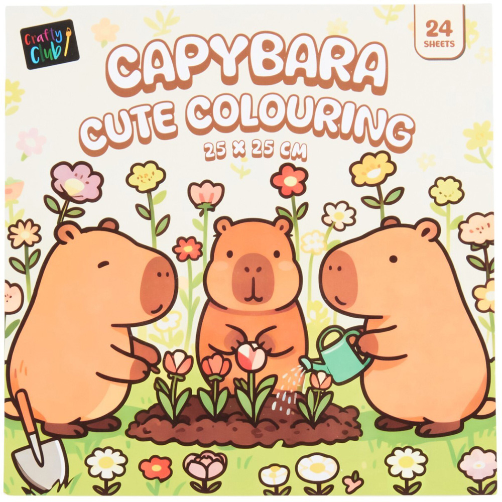 Cute Capybara Colouring Book Image 1