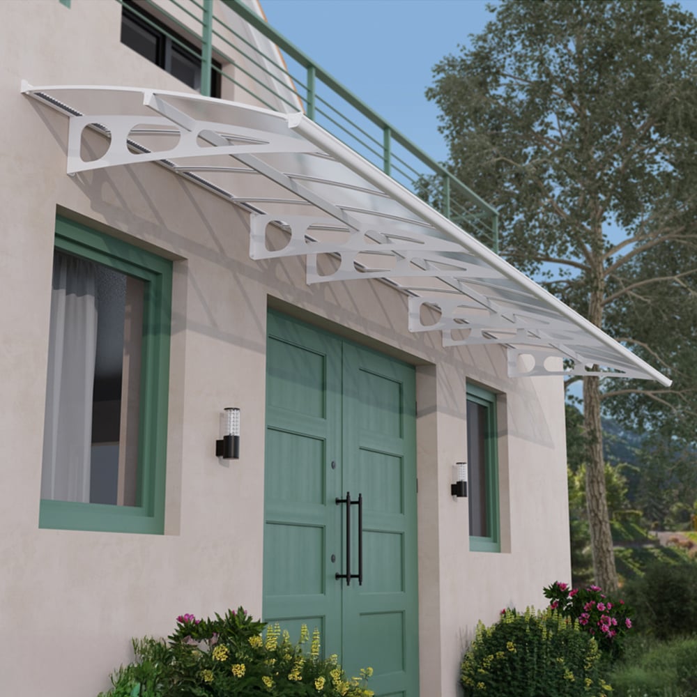 Palram Canopia Bordeaux 6690 White Mist Door Canopy 7 x 1.4m Image 1