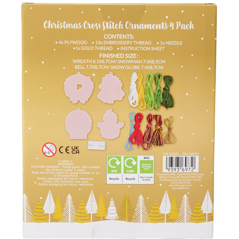 Christmas Cross Stitch Ornaments Kit Image 3
