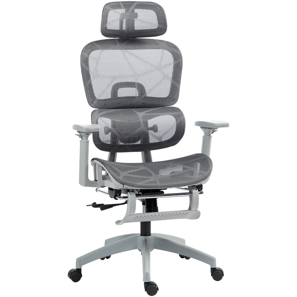 Portland Grey Ergonomic Swivel Office Chair Swivel with 3D Armrest Image 2