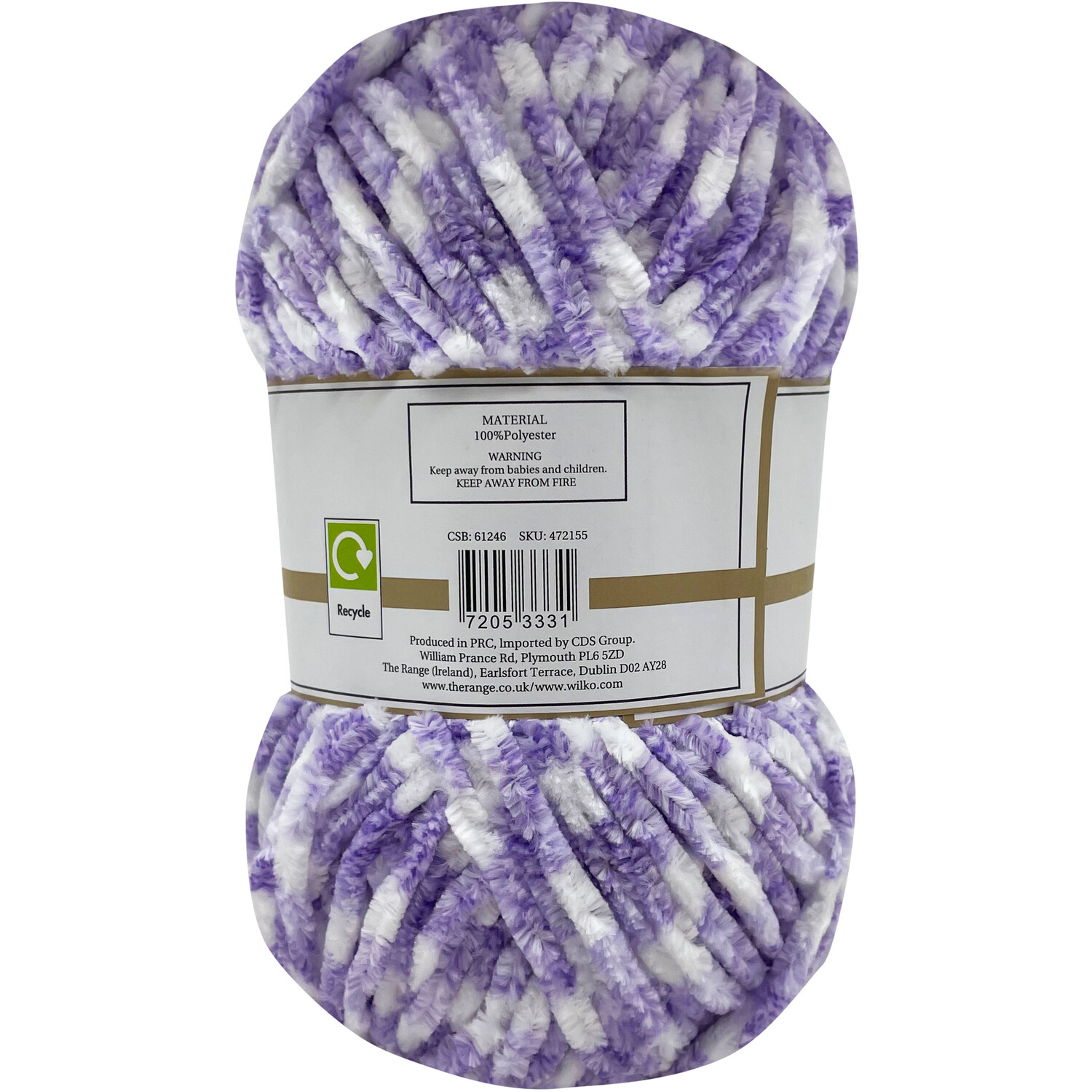 Purple Multi Colour Chenille Yarn Image 3