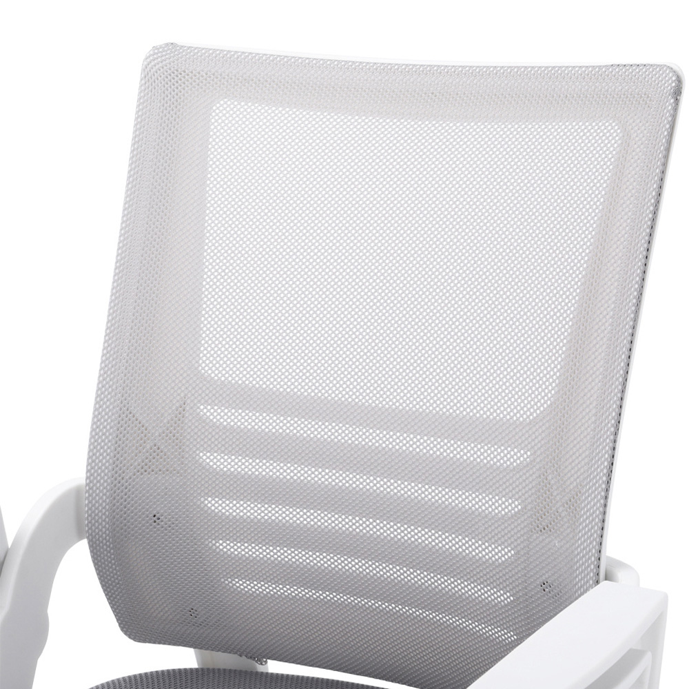 Living and Home White Mesh Ergonomic Swivel Office Chair Image 4