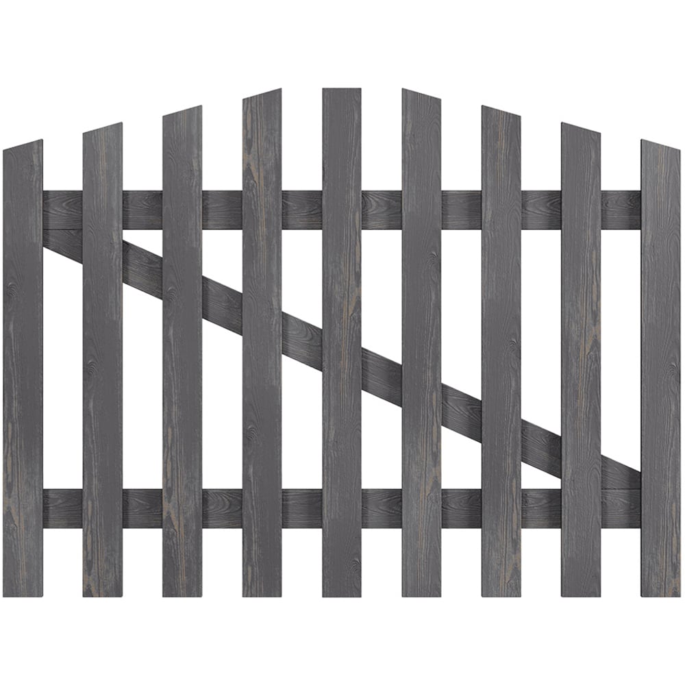 Outdoor Minimalist Grey Wooden Fence Gate, 90 x 120 x 2.5cm Image 1