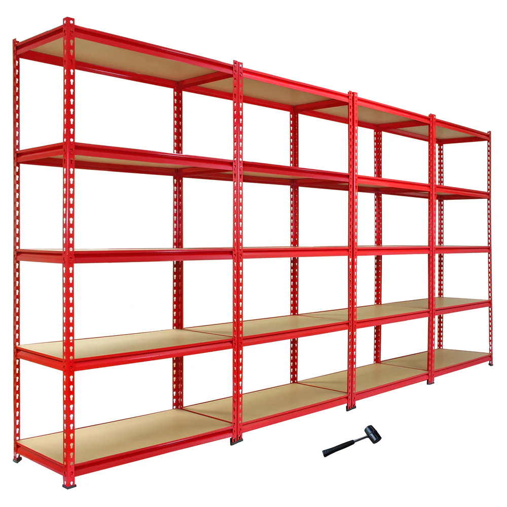 Monster Shop Z-Rax Red Metal Racking Units with Mallet 90cm 4 Pack Image 1