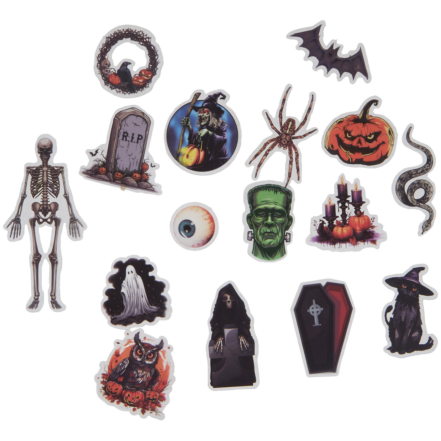 Pack of 18 Halloween Scrapbook Stickers - Multicolour Image 4