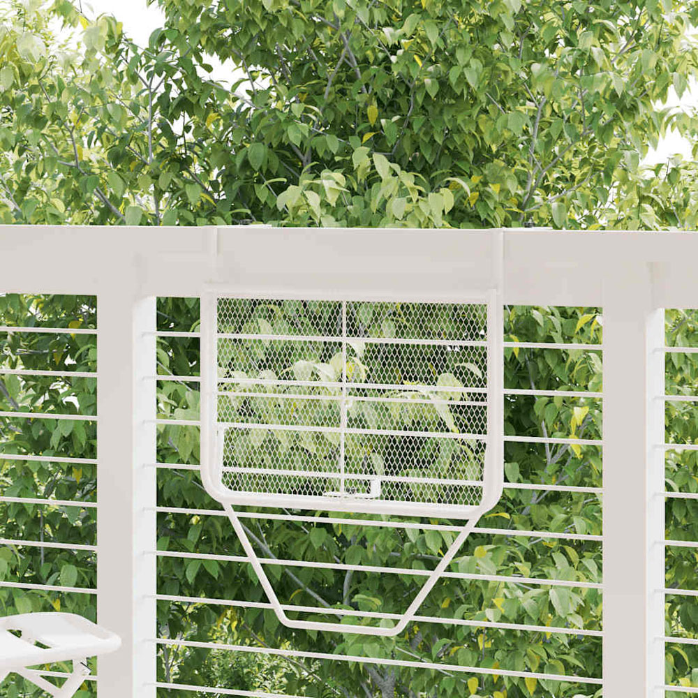vidaXL White Steel Foldable Balcony Table 60 x 40cm Image 7