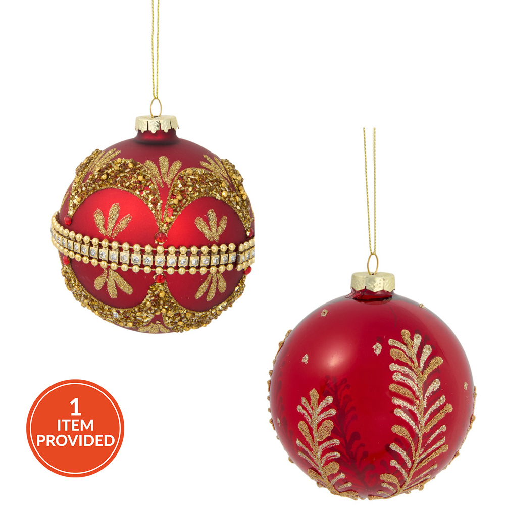 Traditional Embellished Bauble Image 1