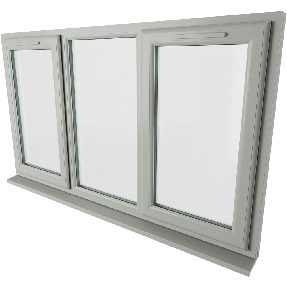 Crystal Agate and White LH and RH Side Hung Fixed Centre Clear Double Glazed Window 1770 x 965mm Image 4