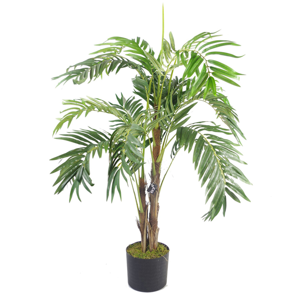 Botanik Palm Artificial Tree in Silver Metal Planter 4ft Image 3