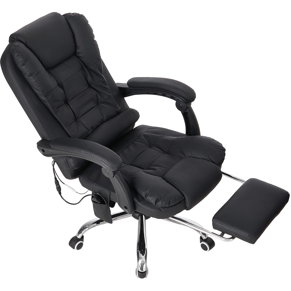 Living and Home Black 7 Point Massage Swivel and Adjustable Office Chair Image 3