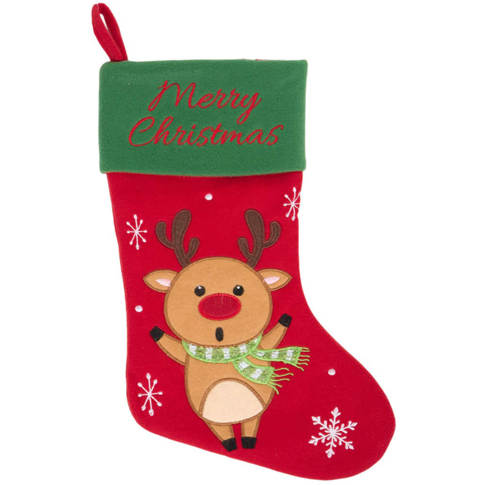 Santa / Reindeer Christmas Stocking Image 2