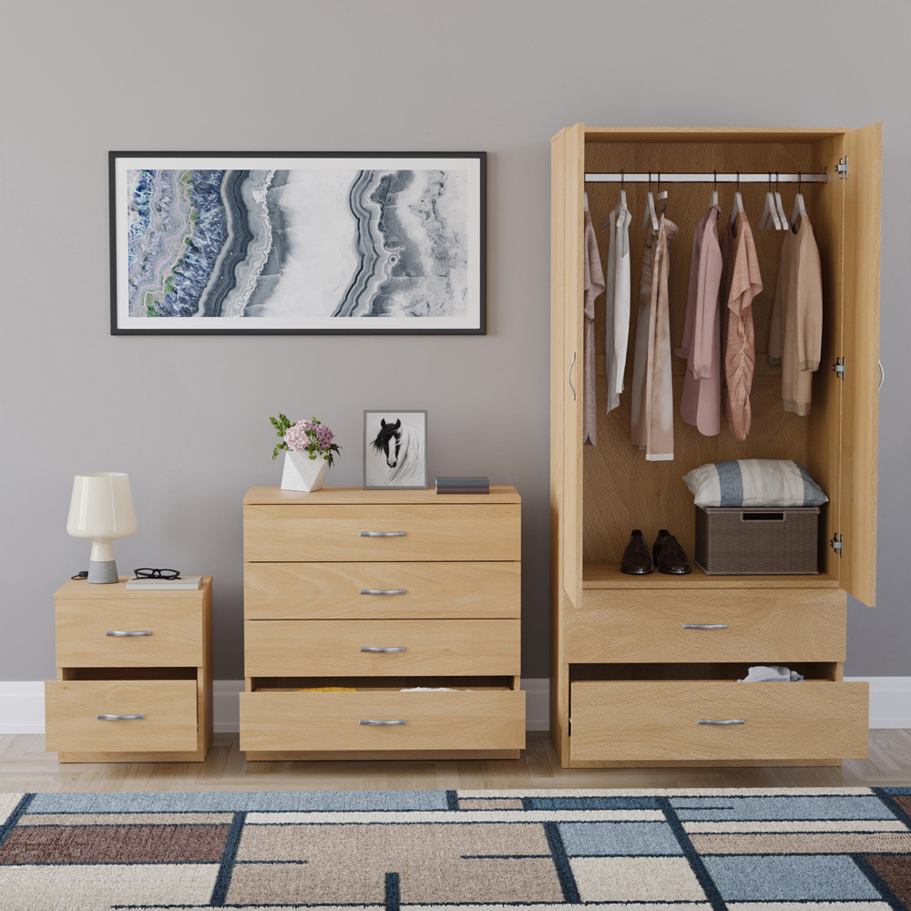 VIDA DESIGNS Riano Pine 3 Piece Bedroom Furniture Set Image 3