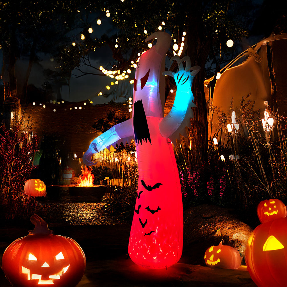 Living and Home Multicolour Inflatable LED Spooky Ghost Halloween Decoration 8ft Image 7