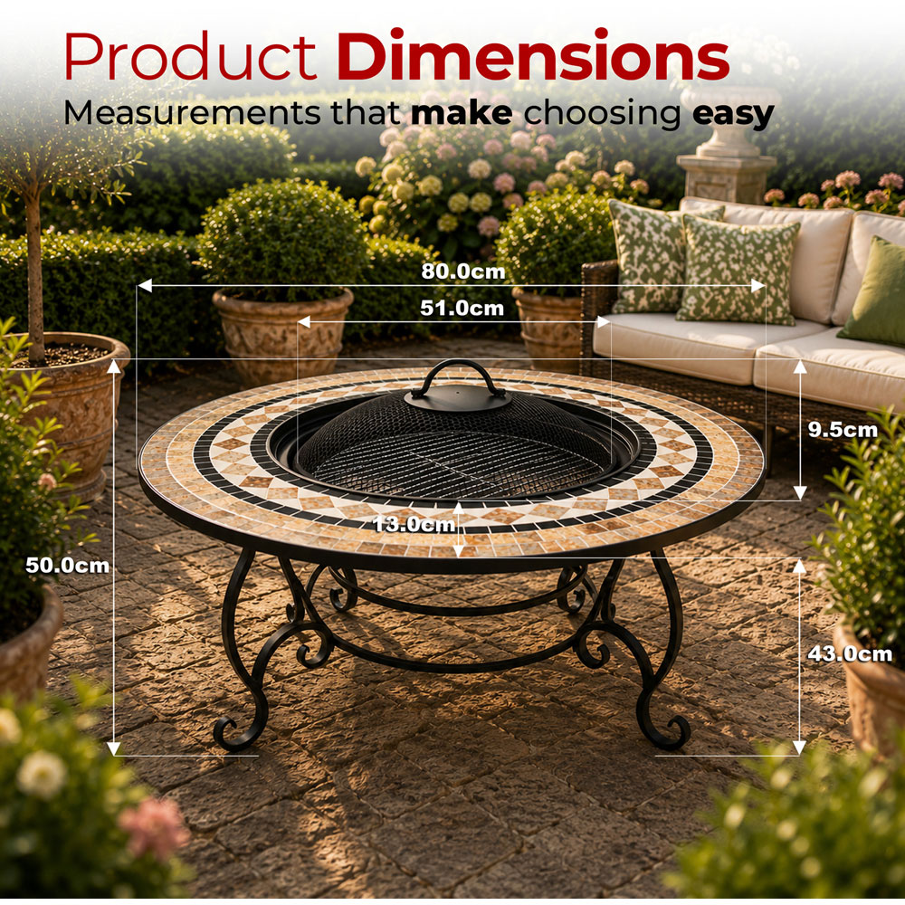 Centurion Supports Fireology Beluga Marble Effect 4 in 1 Fire Pit Image 9