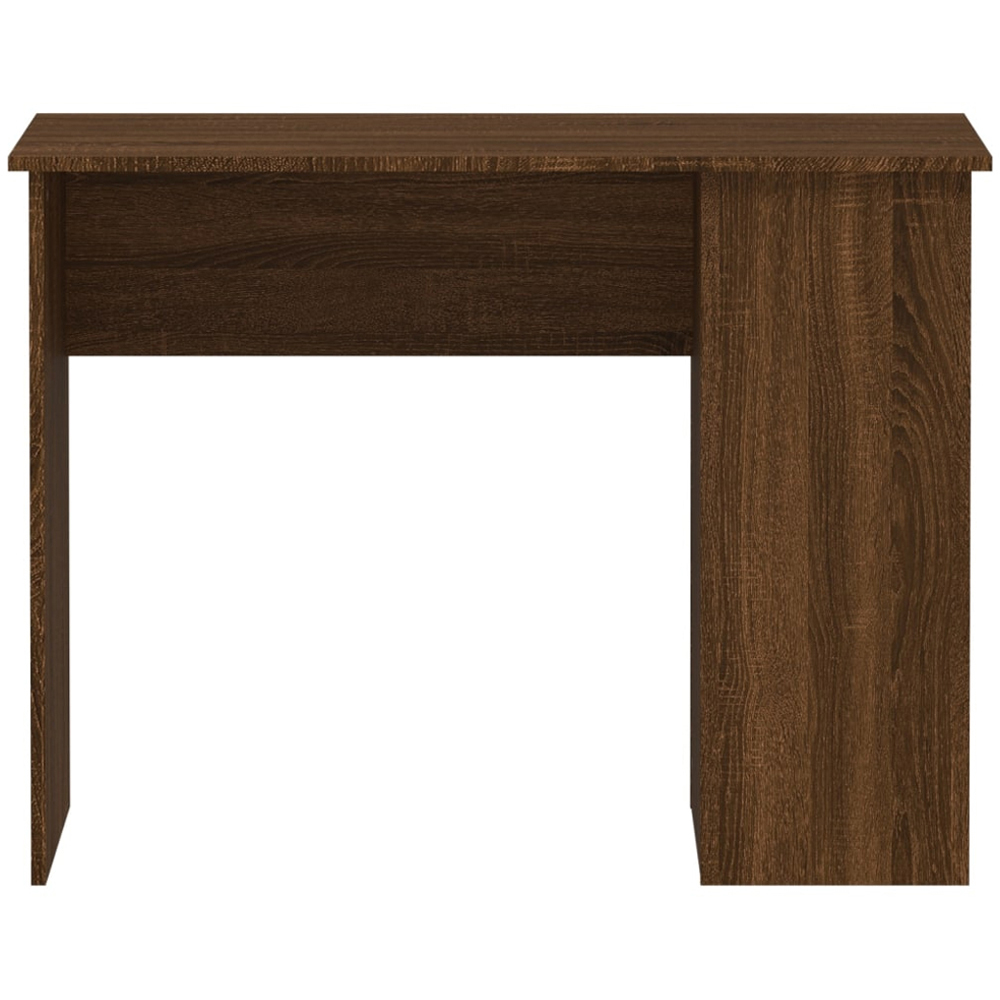 vidaXL 2 Shelf Office Desk Brown Oak Image 6