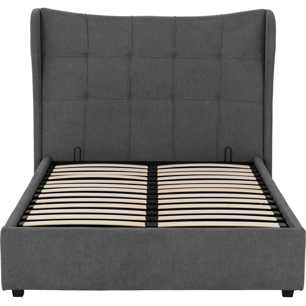 Seconique Verona Double Grey Fabric Gas Lift Ottoman Bed Frame Image 4