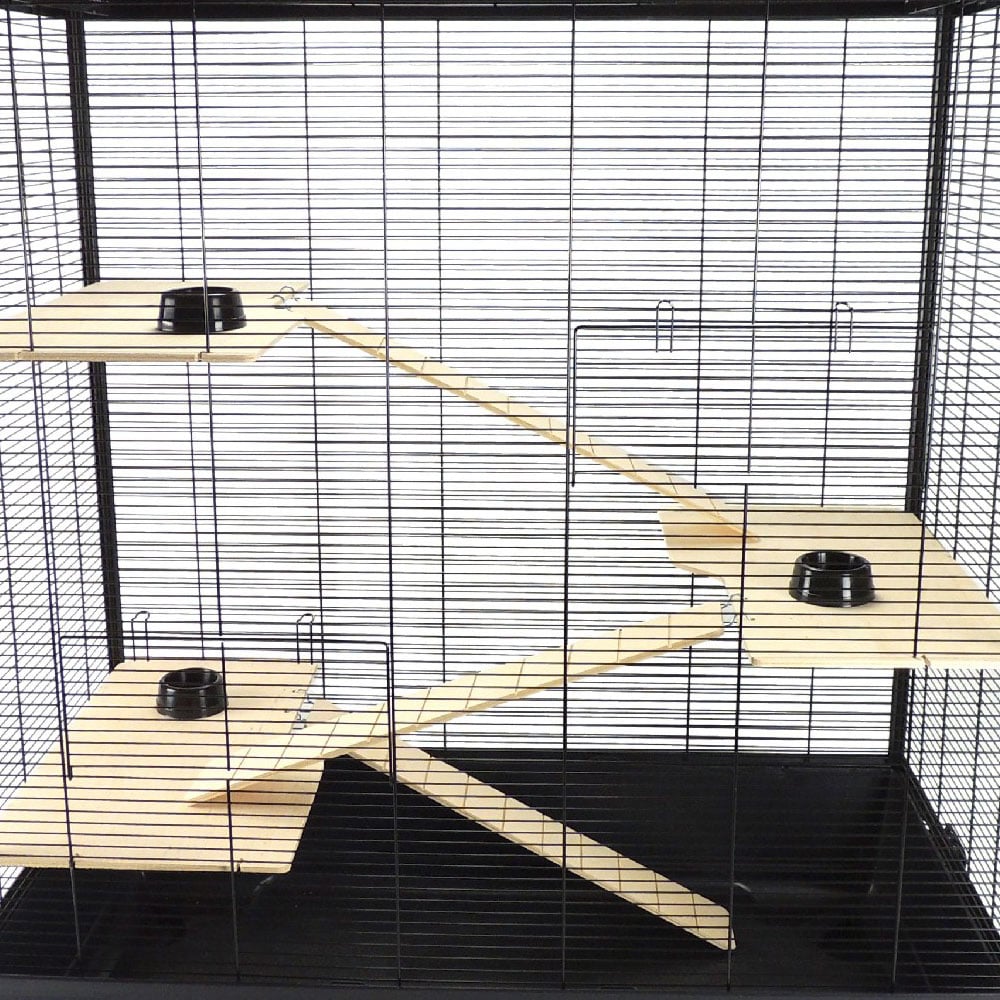 Little Friends Plaza XL Black Small Animal Cage Image 2