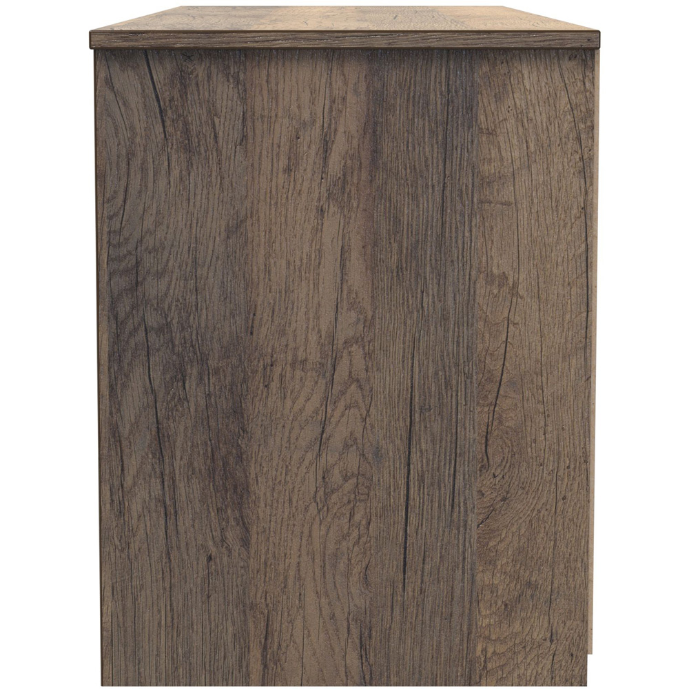 Crowndale Las Vegas 4 Drawer Matt White and Vintage Oak Chest of Drawers Ready Assembled Image 4