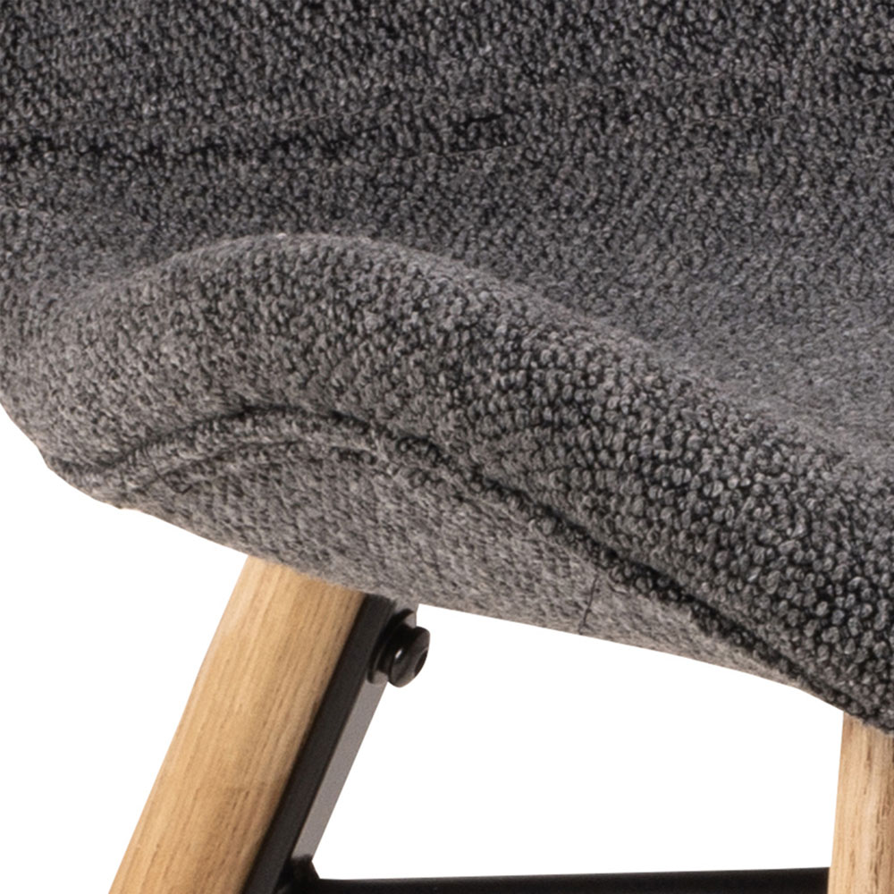 Florence Batilda Set of 2 Grey and Oak Dining Chair Image 6