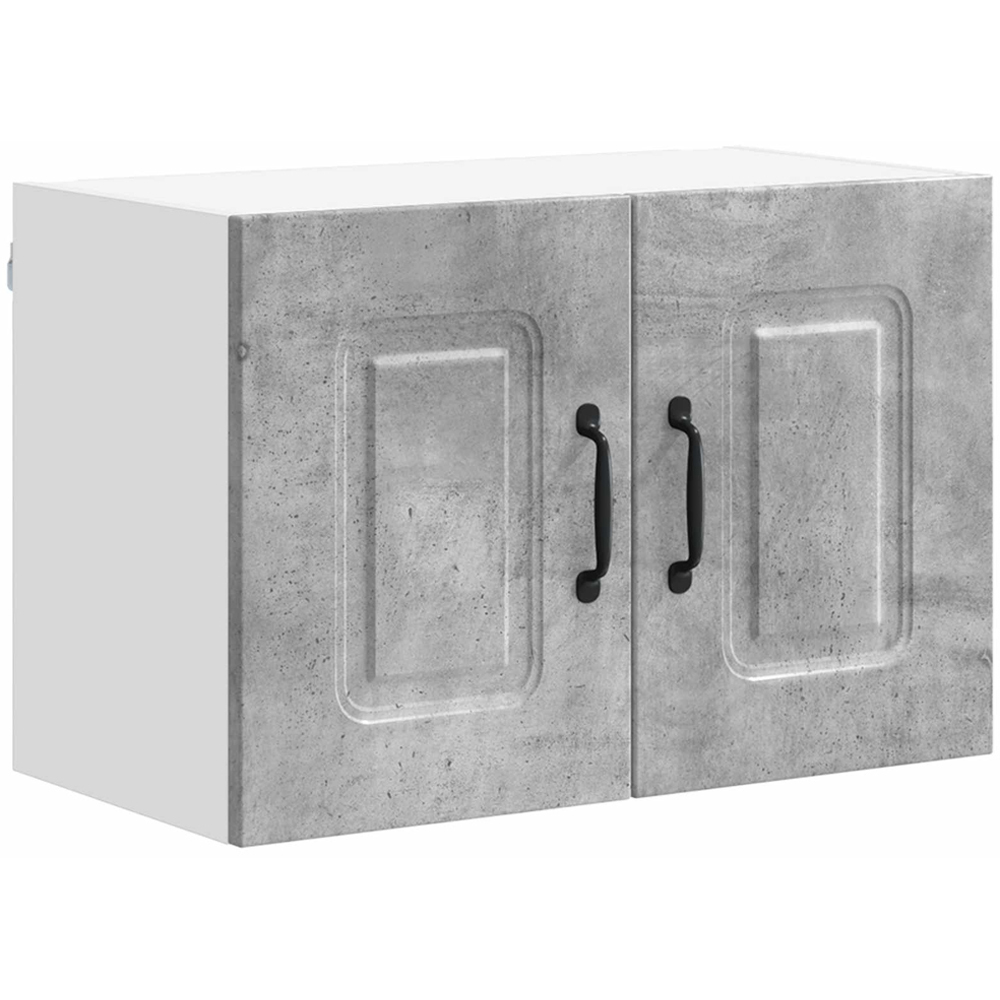 vidaXL Kalmar 2 Door Concrete Grey Wall Mounted Kitchen Cabinet Image 2