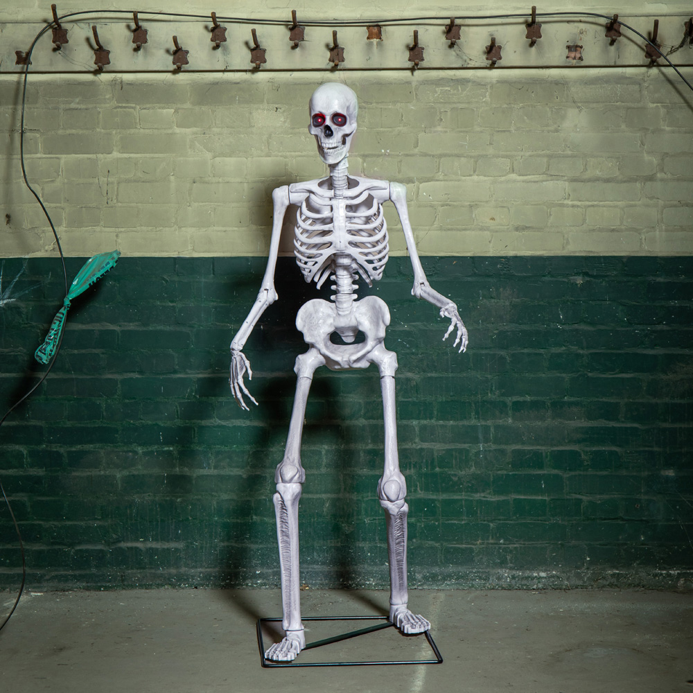 Samuel Alexander Red LED Full Body Standing Skeleton Halloween Decoration 5ft Image 2