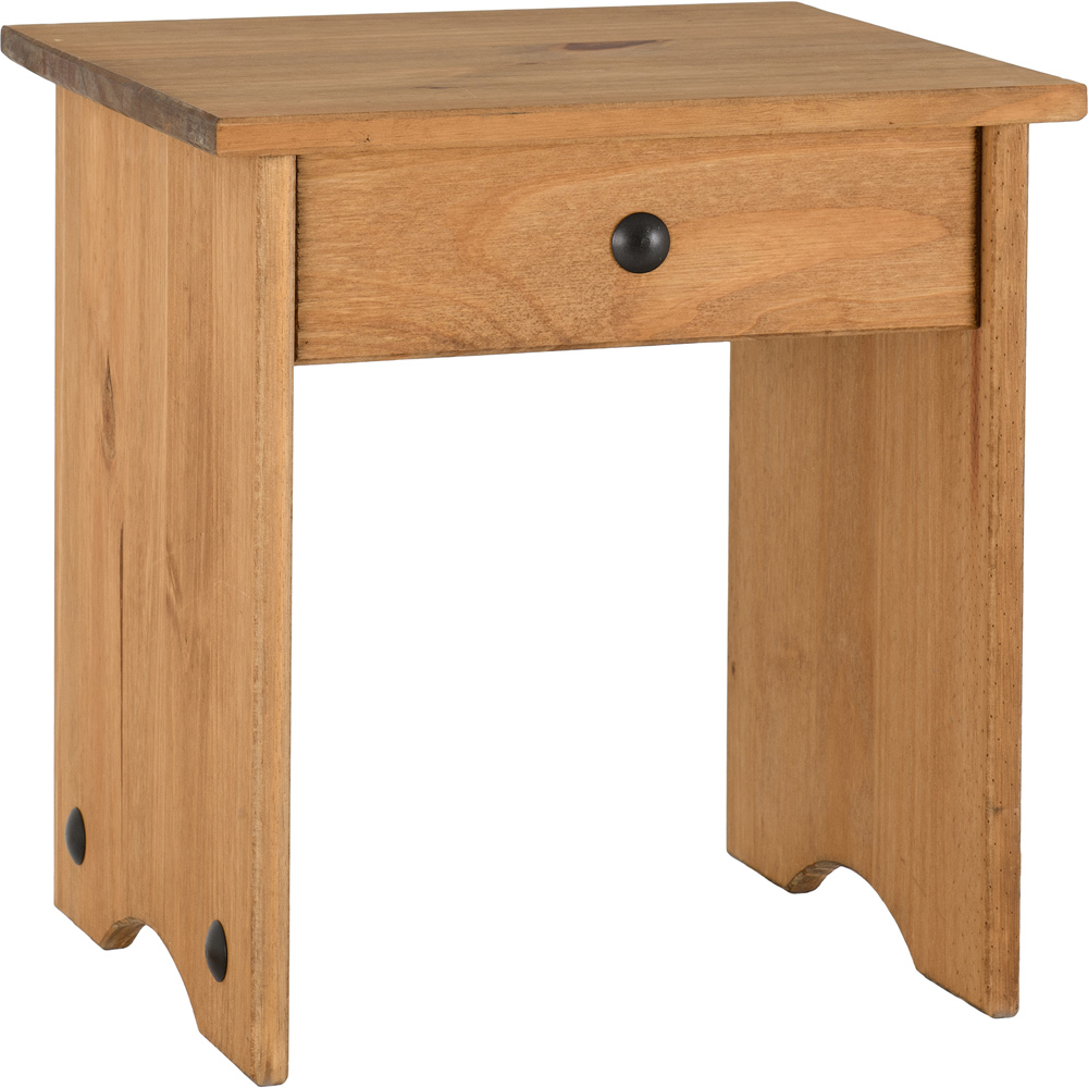 Seconique Corona Distressed Waxed Pine Dressing Table Stool Image 2
