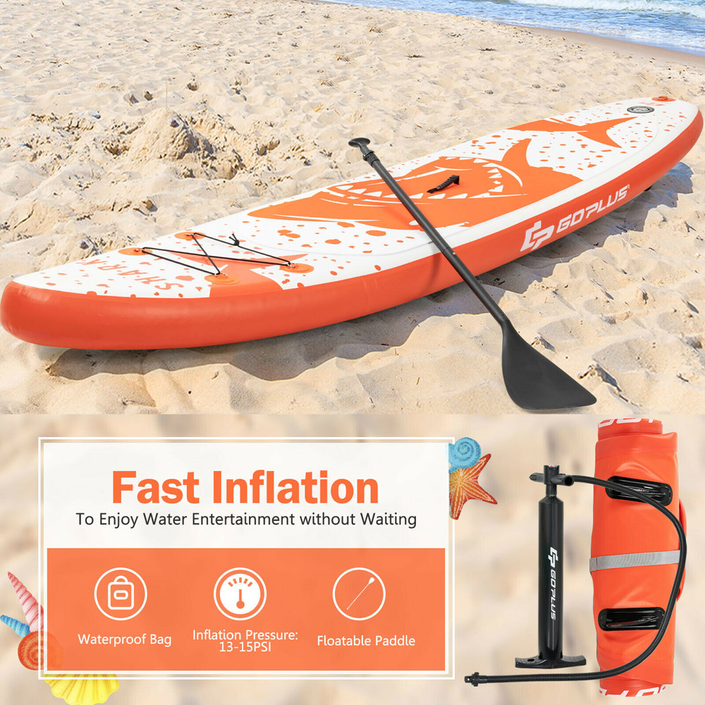 Costway Inflatable Non Slip Stand Up Paddle Board Set 10.5ft Image 5