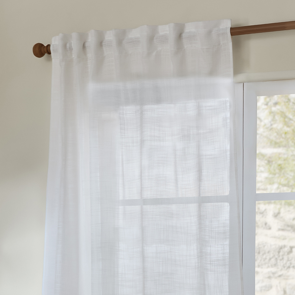 Yard Cirrus Snow Woven Sheer Curtain Panel 140 x 250cm Image 3