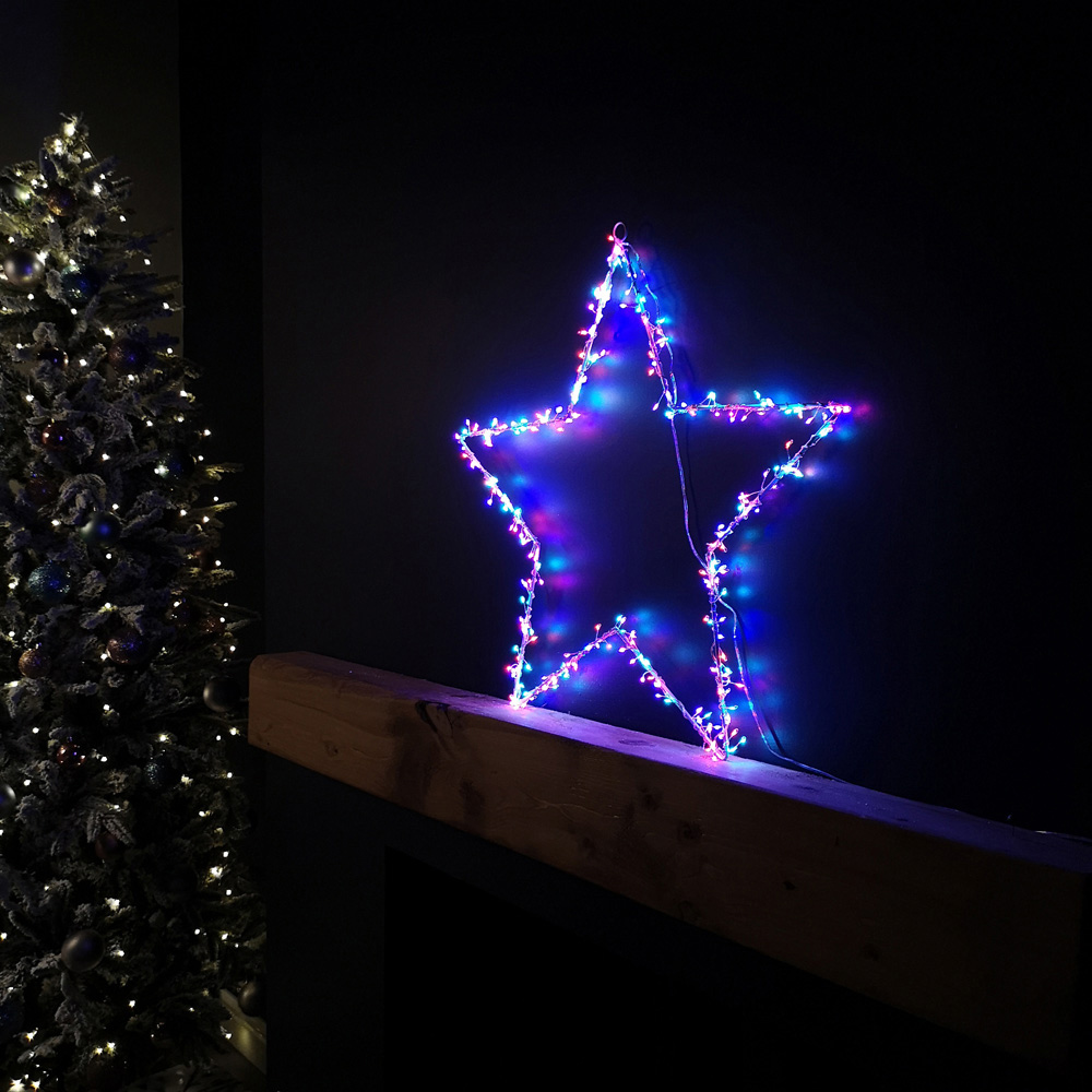 Samuel Alexander Multicolour Star LED Outdoor Christmas Decoration 60cm Image 5