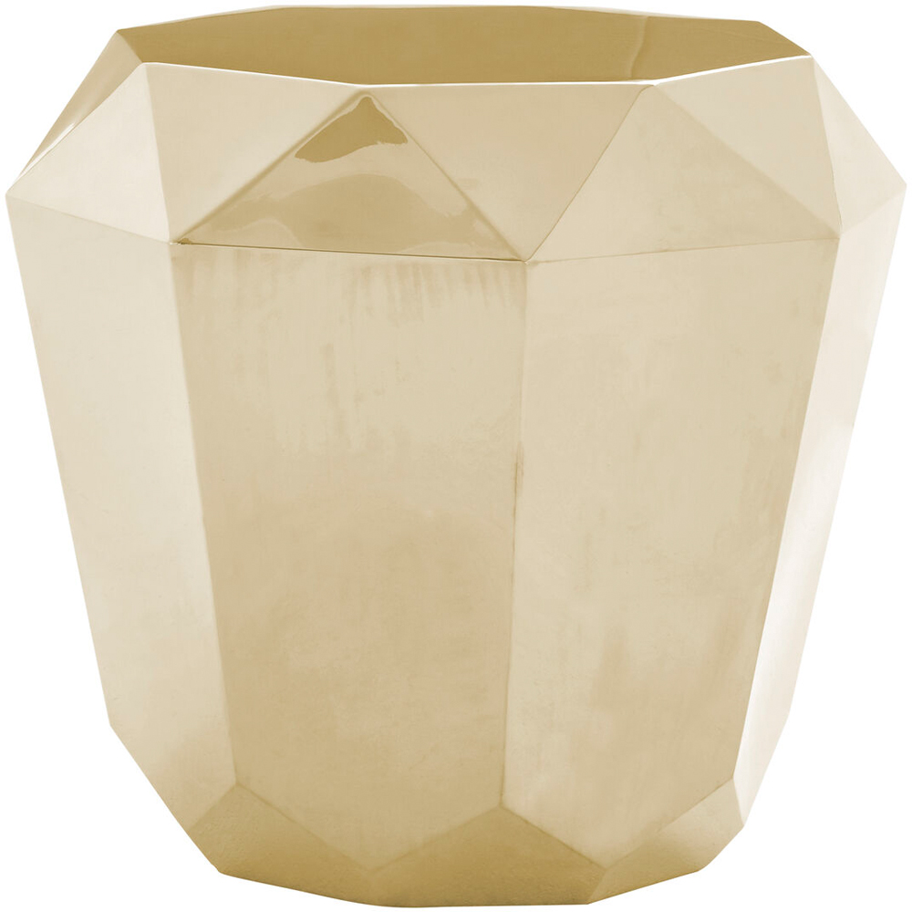 Premier Housewares Champagne Gold Diamond Cut End Table Image 2