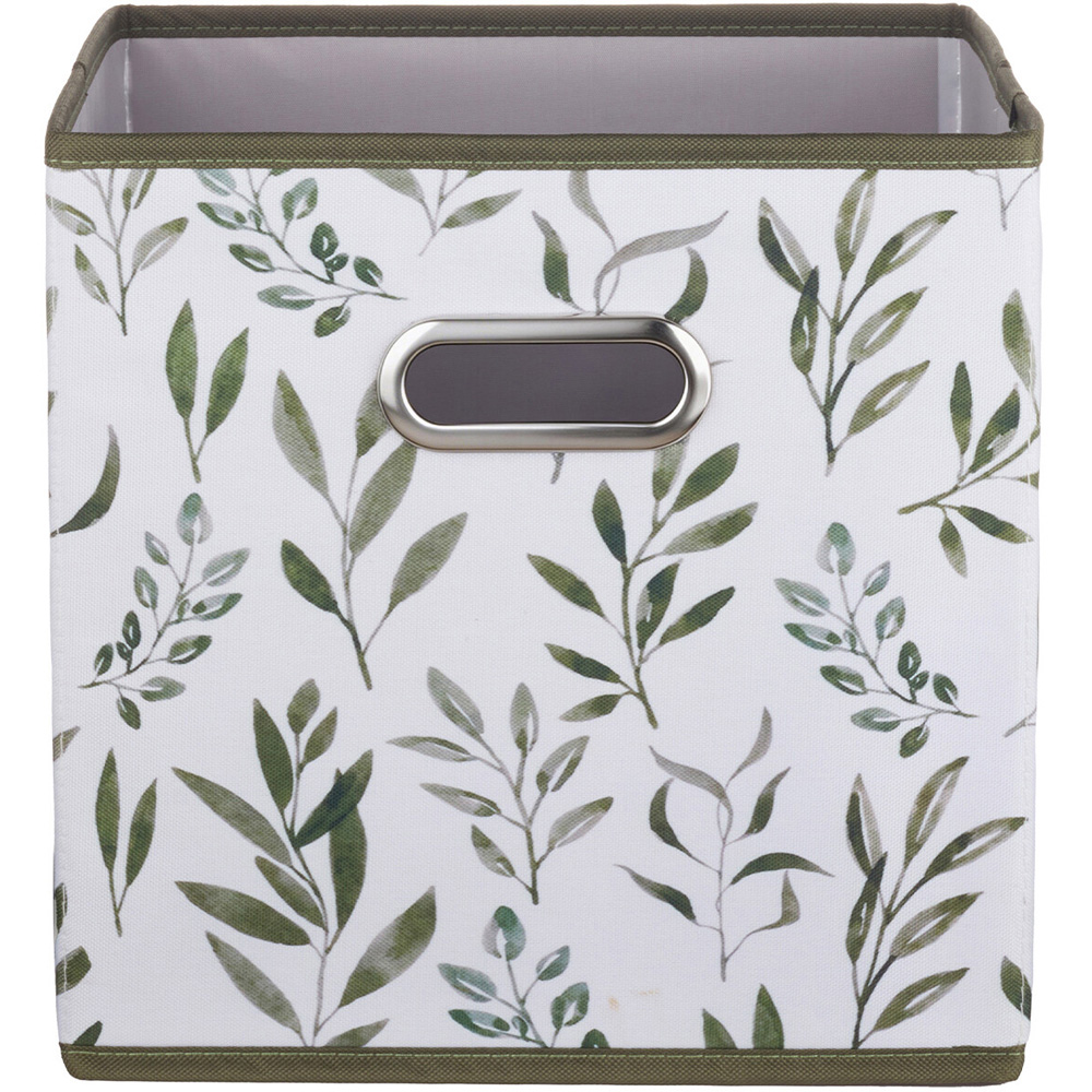 Leaf Design Storage Cube Green Image 1