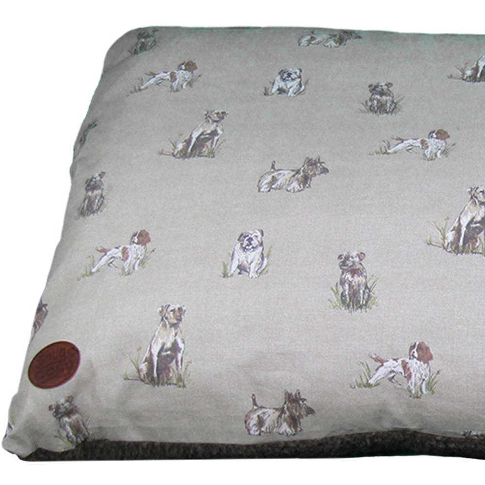 Snug & Cosy Medium Pooch Print Dog Lounger Bed Image 2