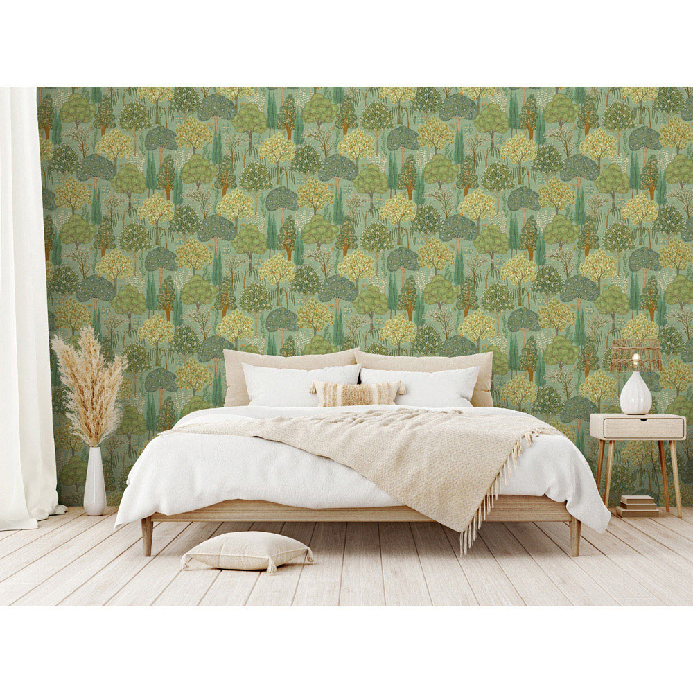 Esselle Home Persian Oasis Sage Green Wallpaper Image 6