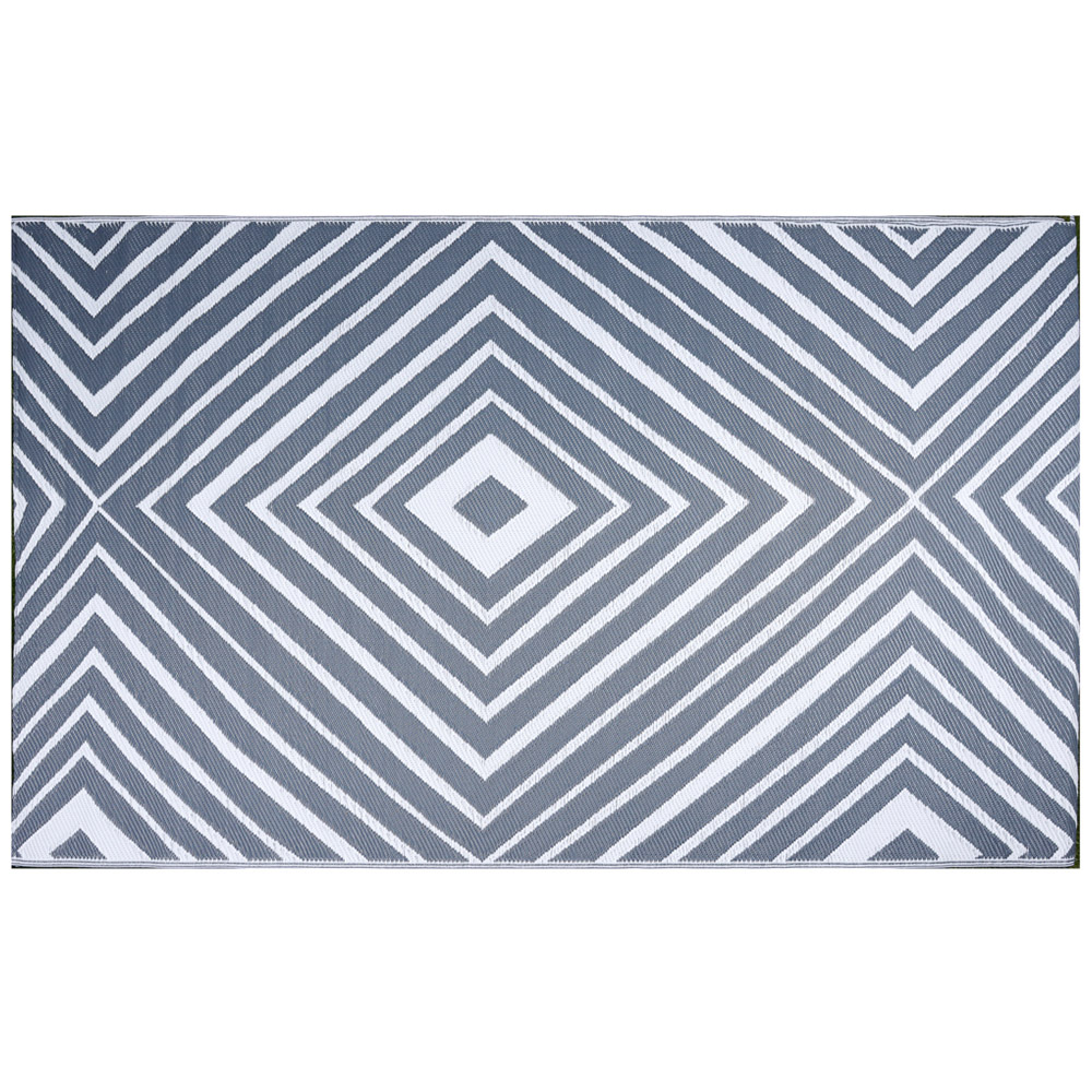 Streetwize Prisma Grey and White Reversible Outdoor Rug 150 x 250cm Image 1