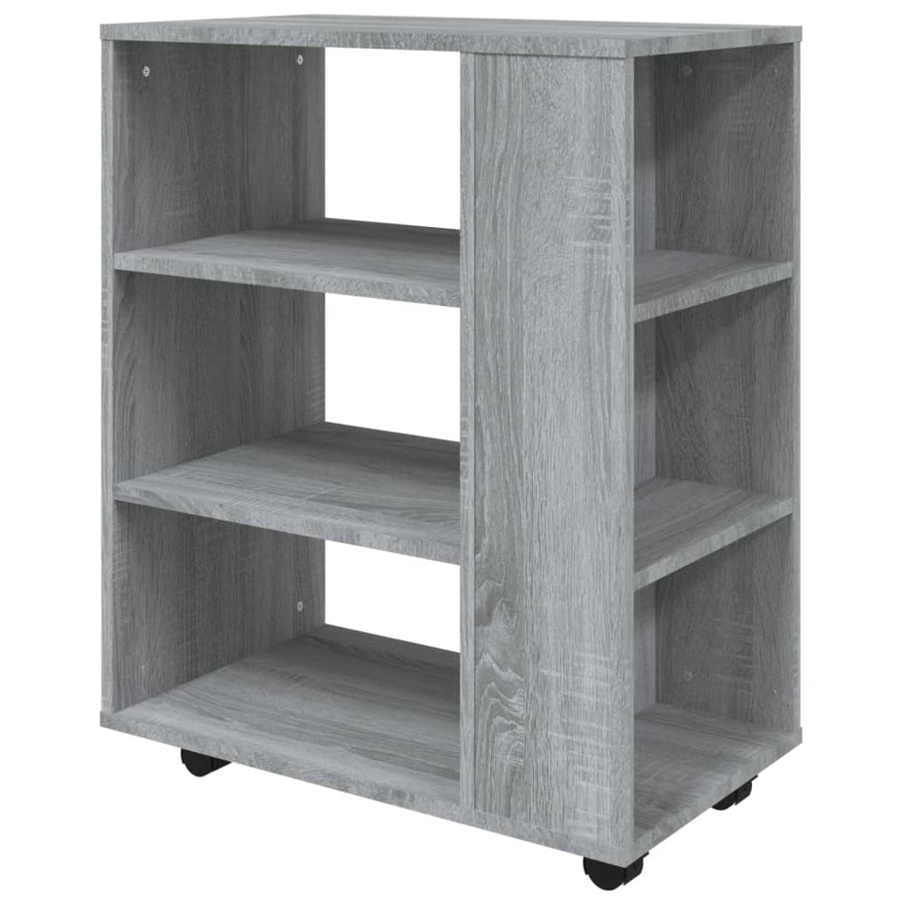 vidaXL 6 Shelf Sonoma Oak Rolling Cabinet Image 7