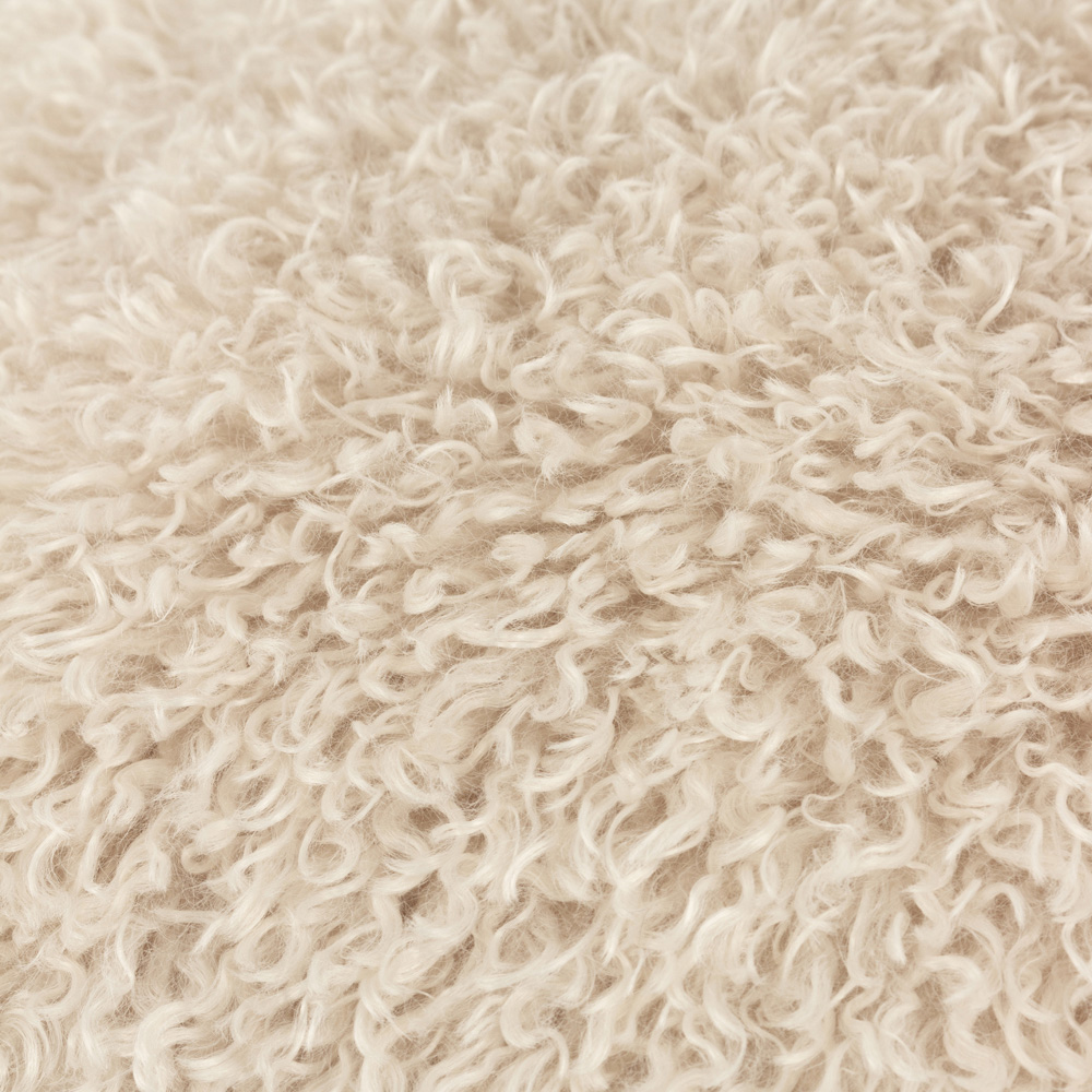 Furn Rowan Natural Faux Fur Reversible Cushion 50 x 50cm Image 4